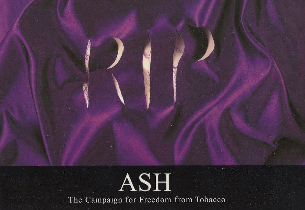 Ash Dirty Tobacco Silk Cut Cigarettes Style Velvet Quit Smoking Postcard