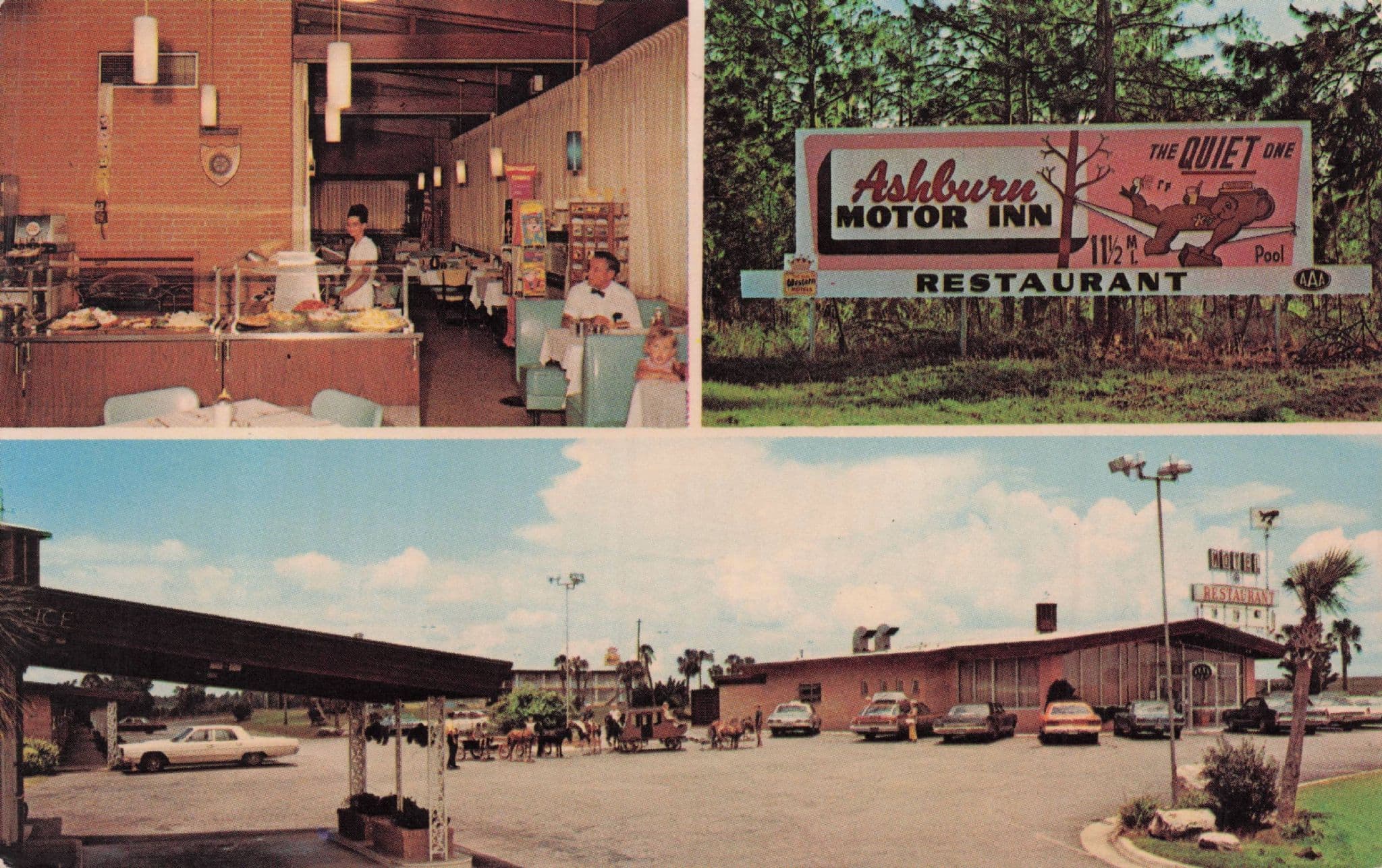 Ashburn Motor Inn Diner Restaurant Georgia USA Vintage Postcard