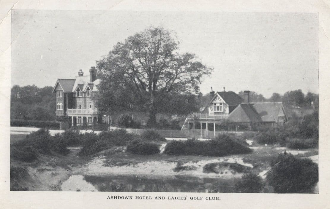 Ashdown Hotel & Ladies Golf Club Surrey Old Postcard