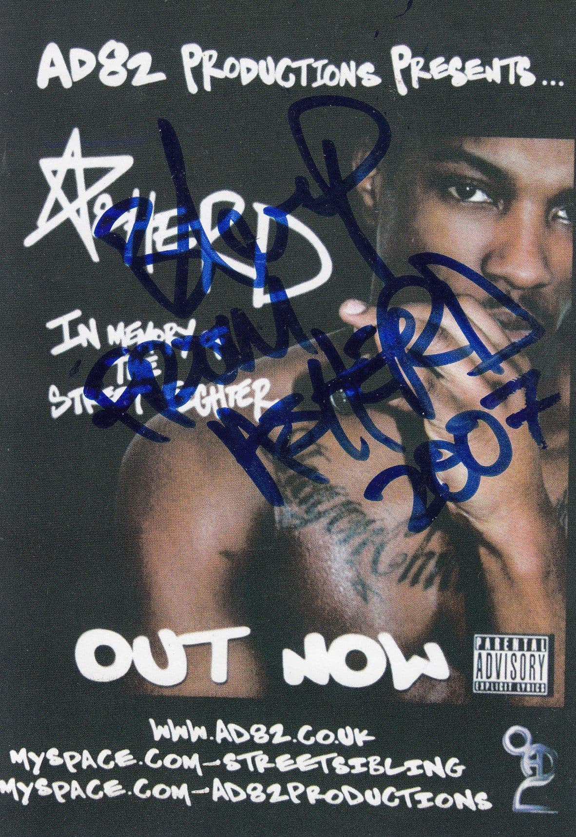 Asher D Rap Singer Artist Hand Signed Publicity Photo