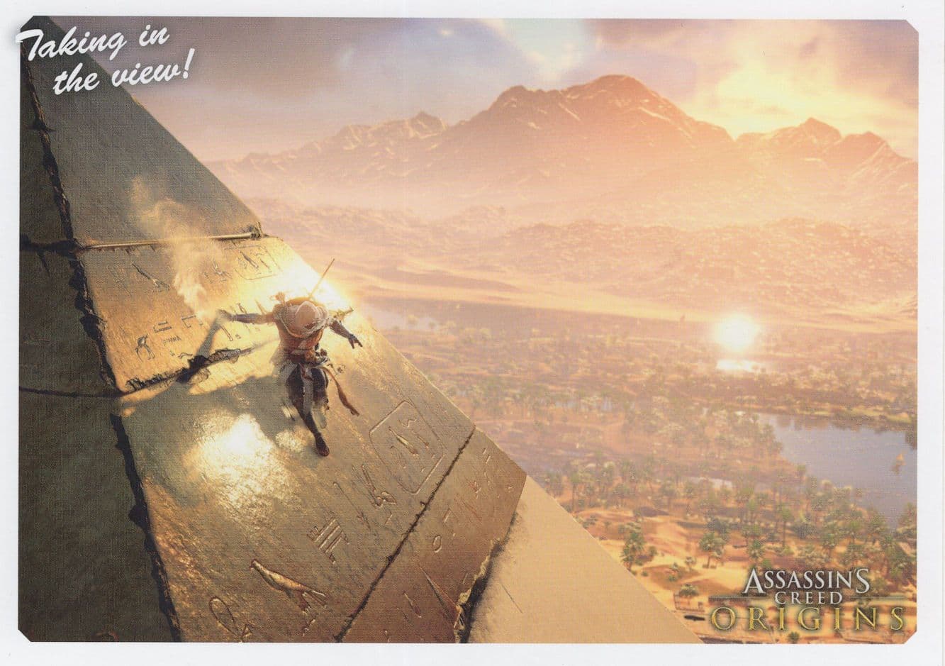Assasins Creed Origins PS4 Game Playstation Advertising Postcard