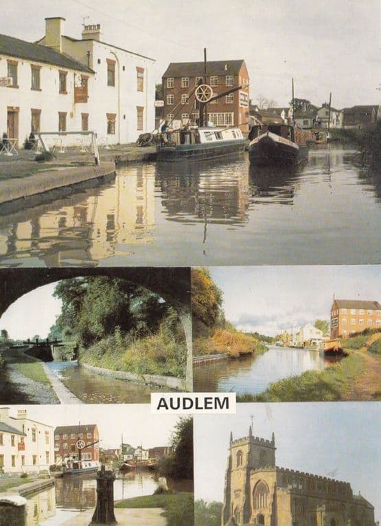 Audlem Canal Wharf Shropshire 2x Postcard s