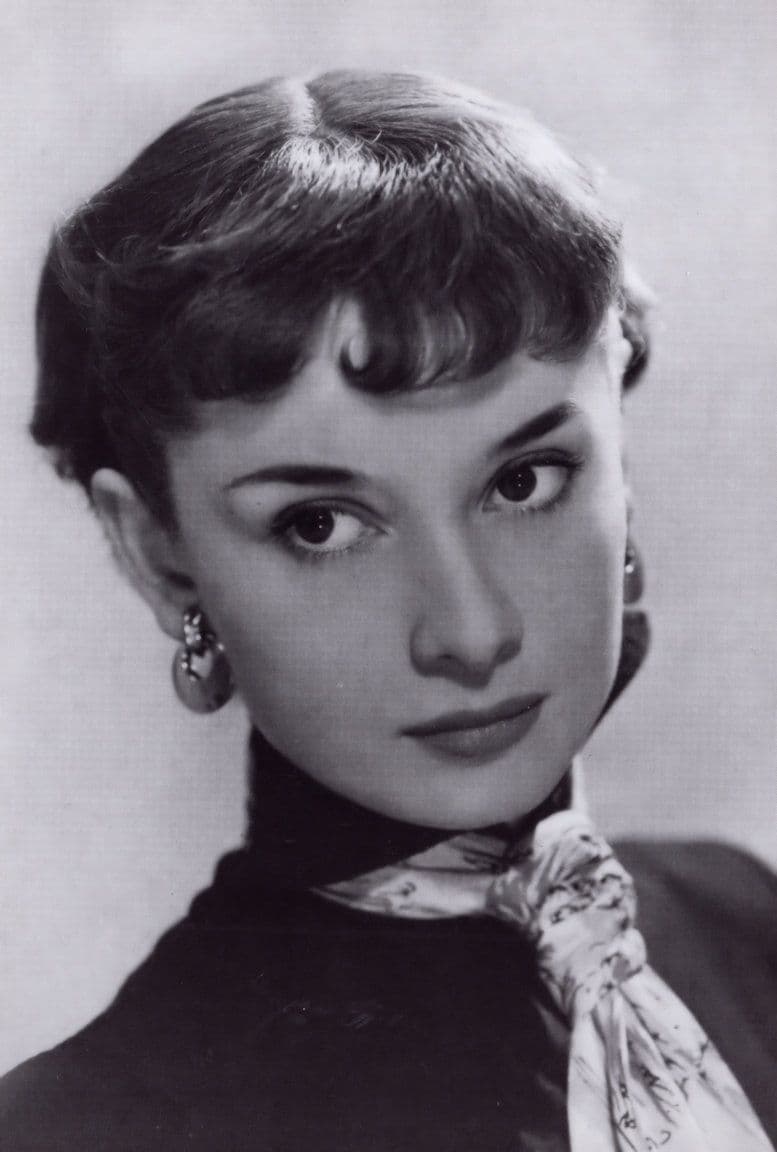 Audrey Hepburn White Scarf Movie Film Stunning Photo Postcard