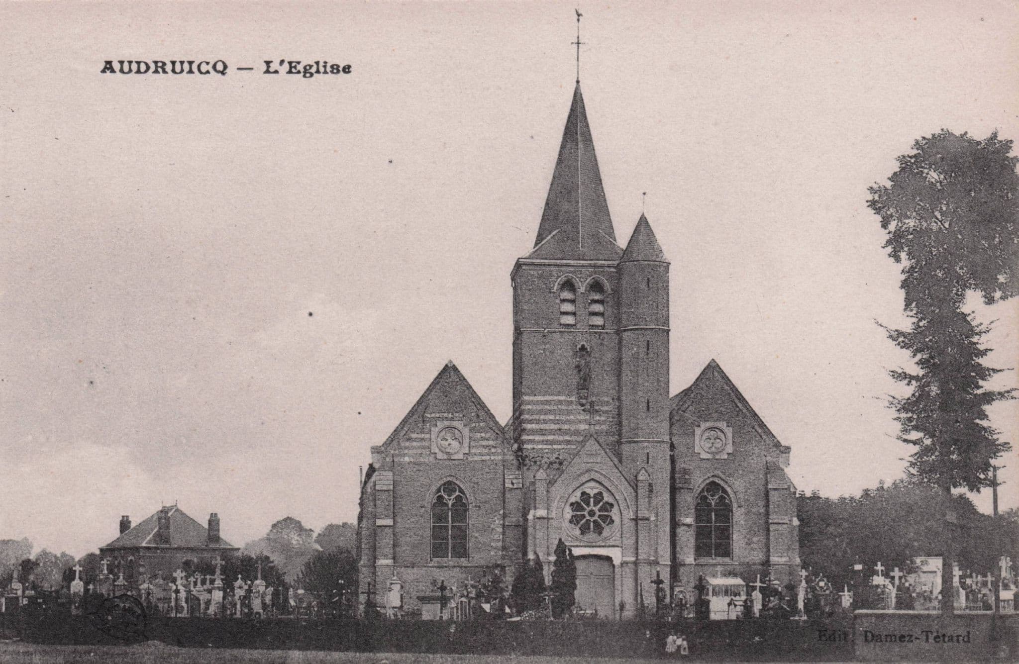 Audruico L'Eglise Church Rare French Old Postcard