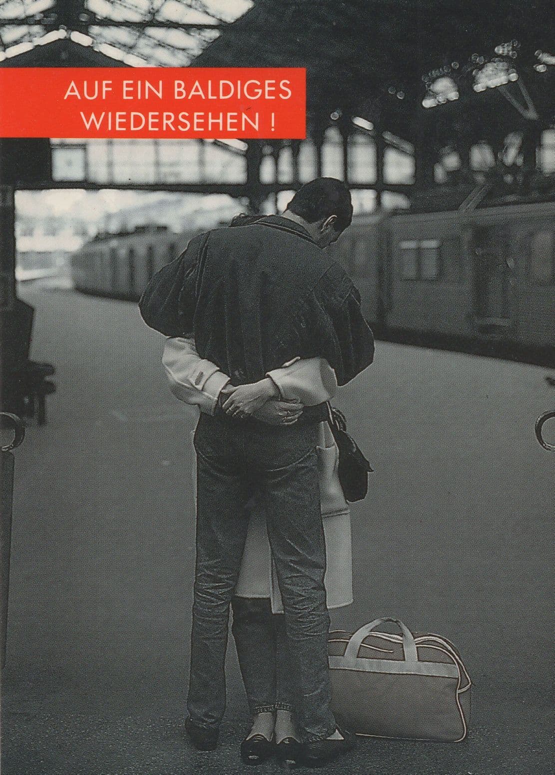 Auf Ein Baldiges Wiedersehen German Train Station Postcard