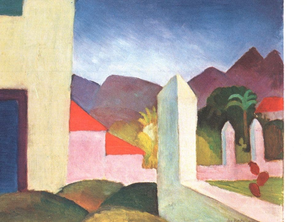 August Macke African Landscape Painting Postcard