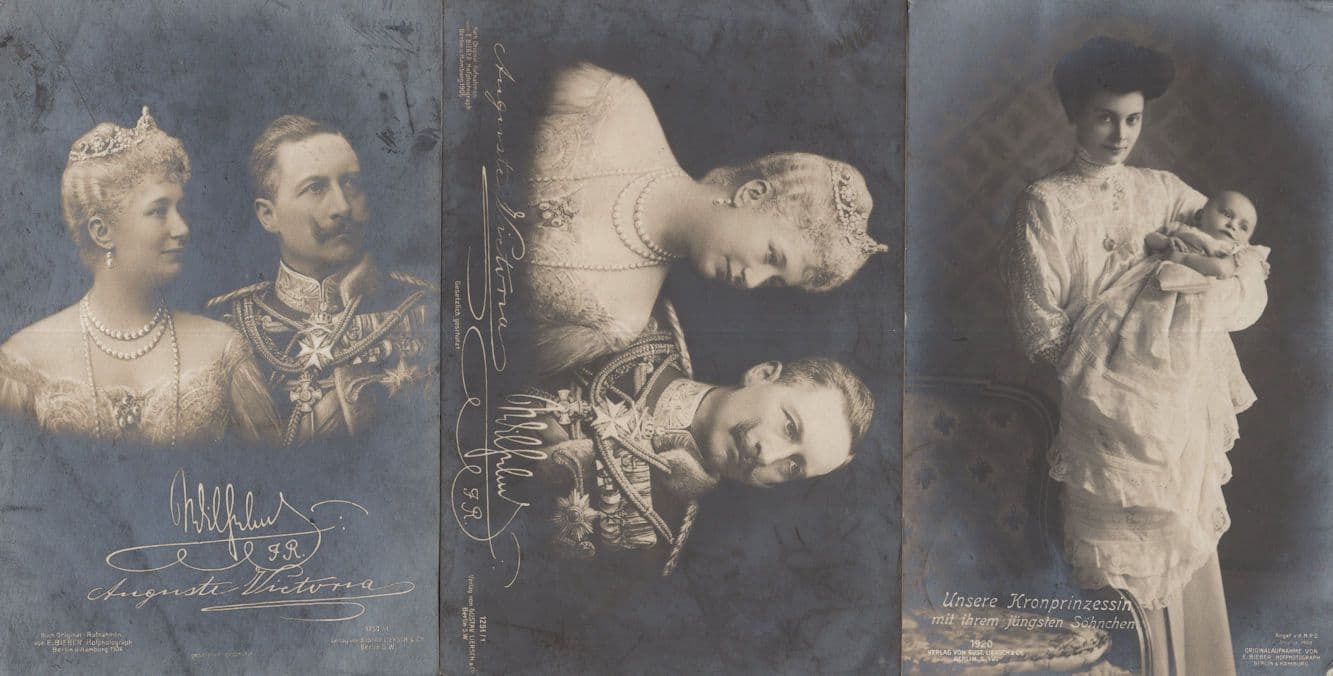 Auguste Viktoria German Queen 3x Antique Rare Royalty Old Postcard s