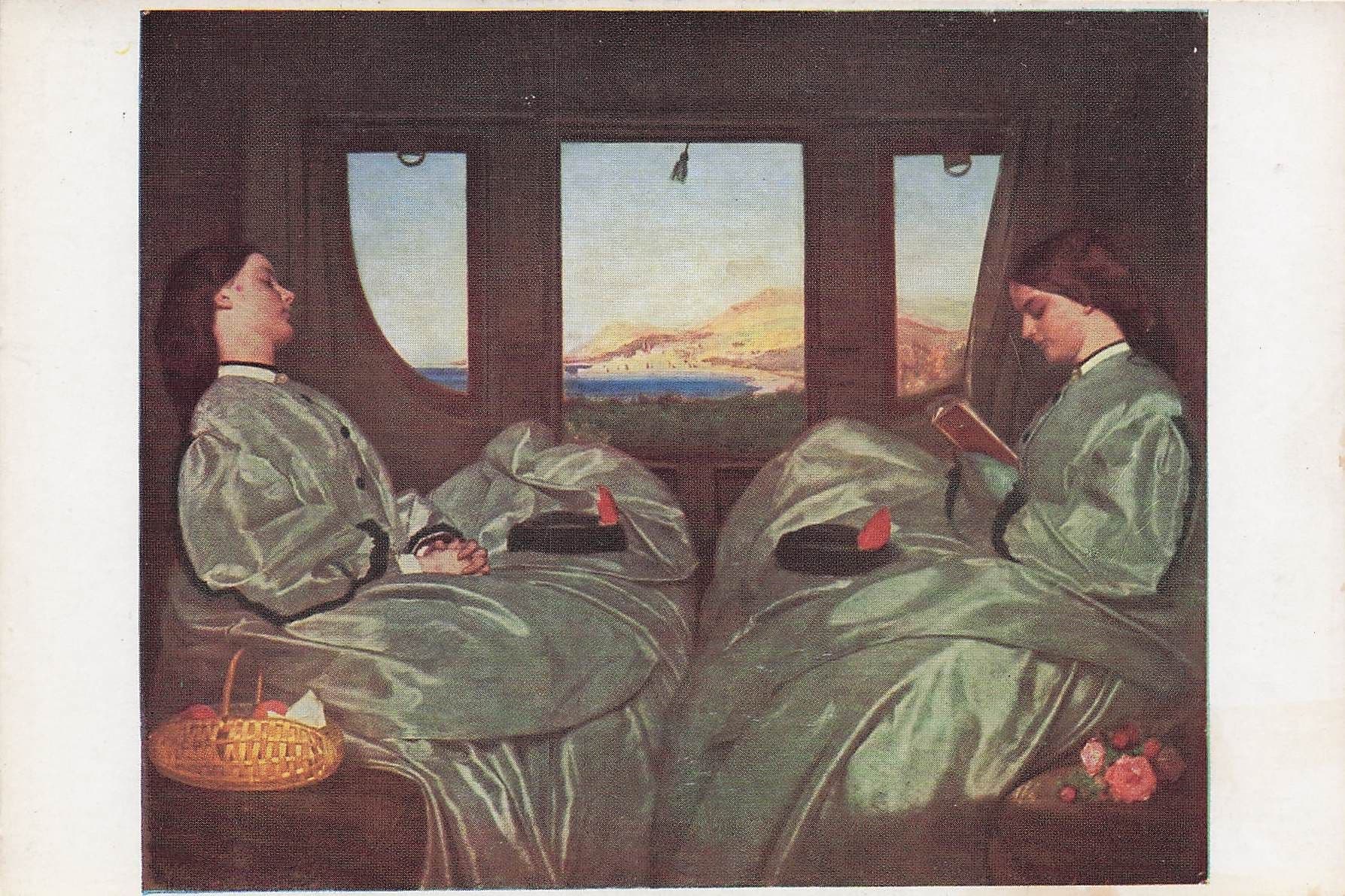 Augustus Egg The Travelling Companions Painting Postcard