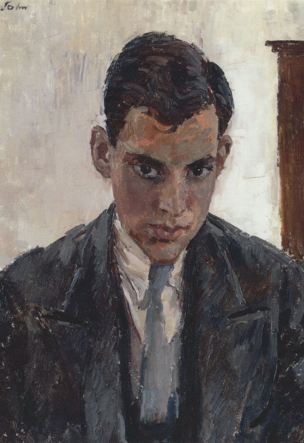 Augustus John Portrait Of A Young Man 1928 Painting Postcard