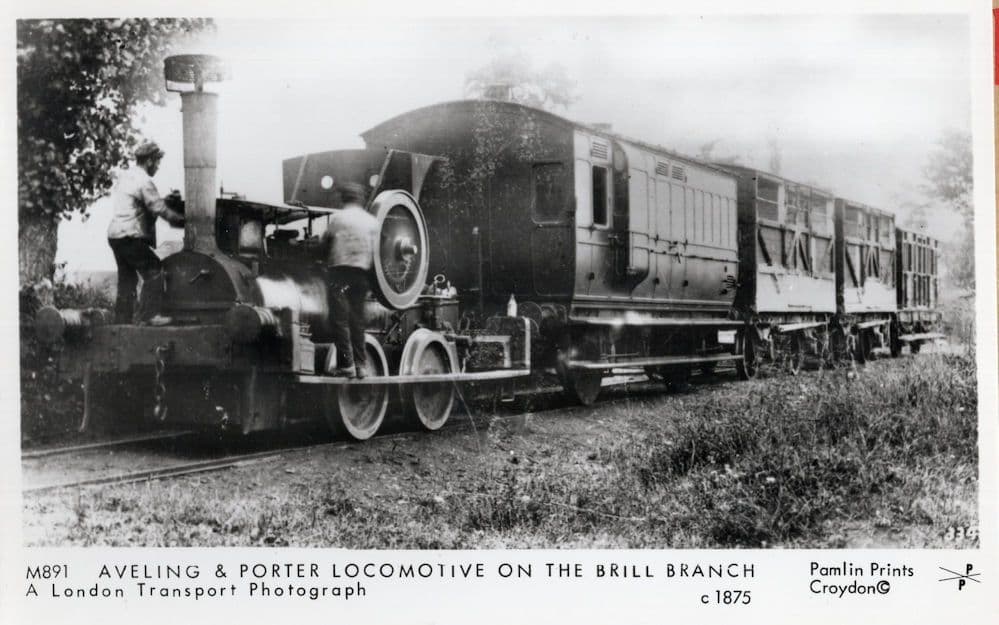 Aveling & Porter Train At Brill Branch Station RPC Postcard