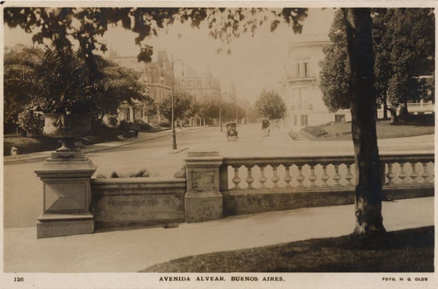 Avenida Alvear Buenos Aires Argentina Vintage PB Real Photo Postcard
