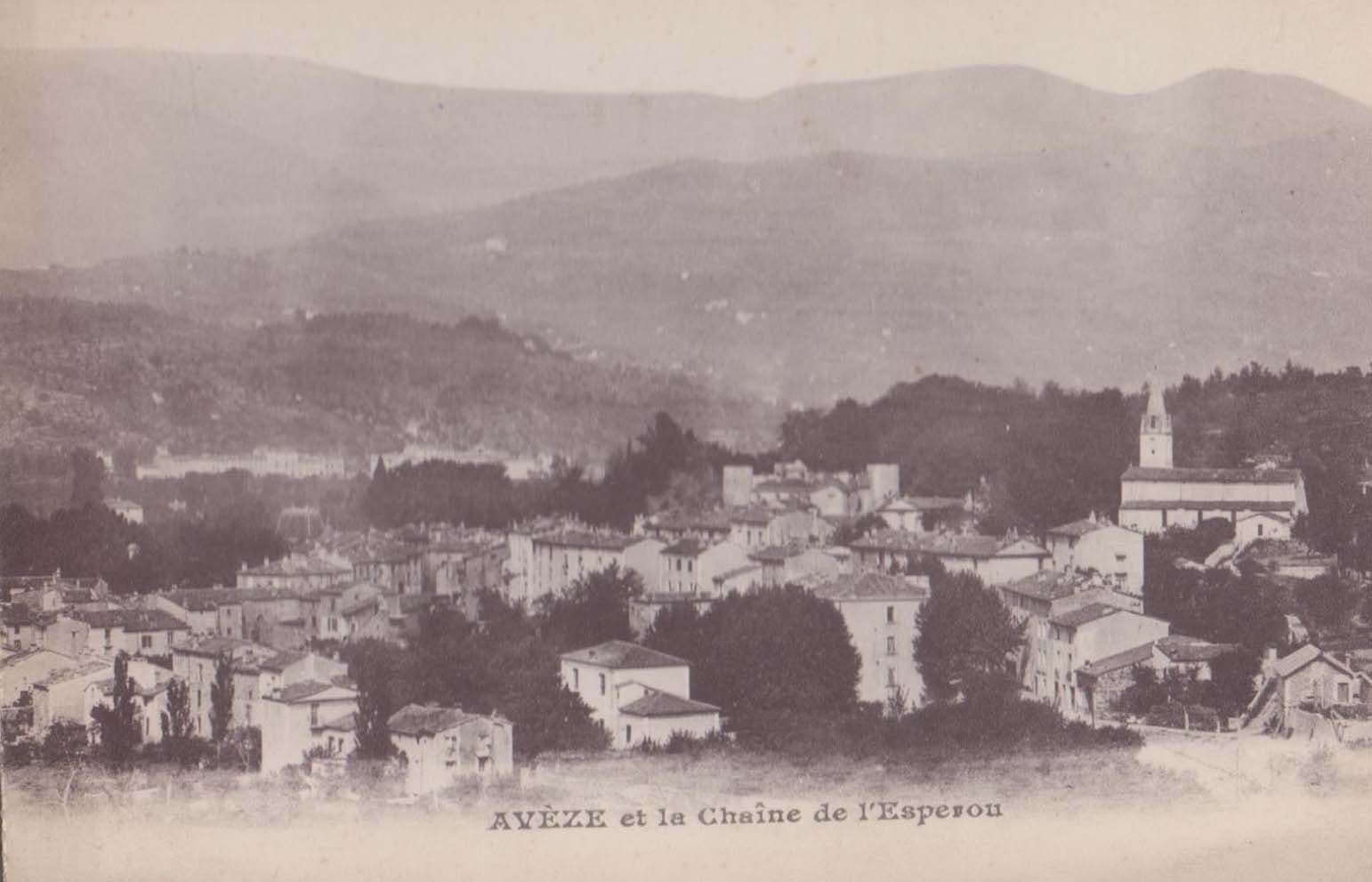 Aveze Aerial Birds Eye Languedoc Roussillon French France Vintage Postcard