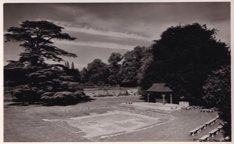 Aylesford Kent Priory Bandstand Gardens Ground Old RPC Postcard