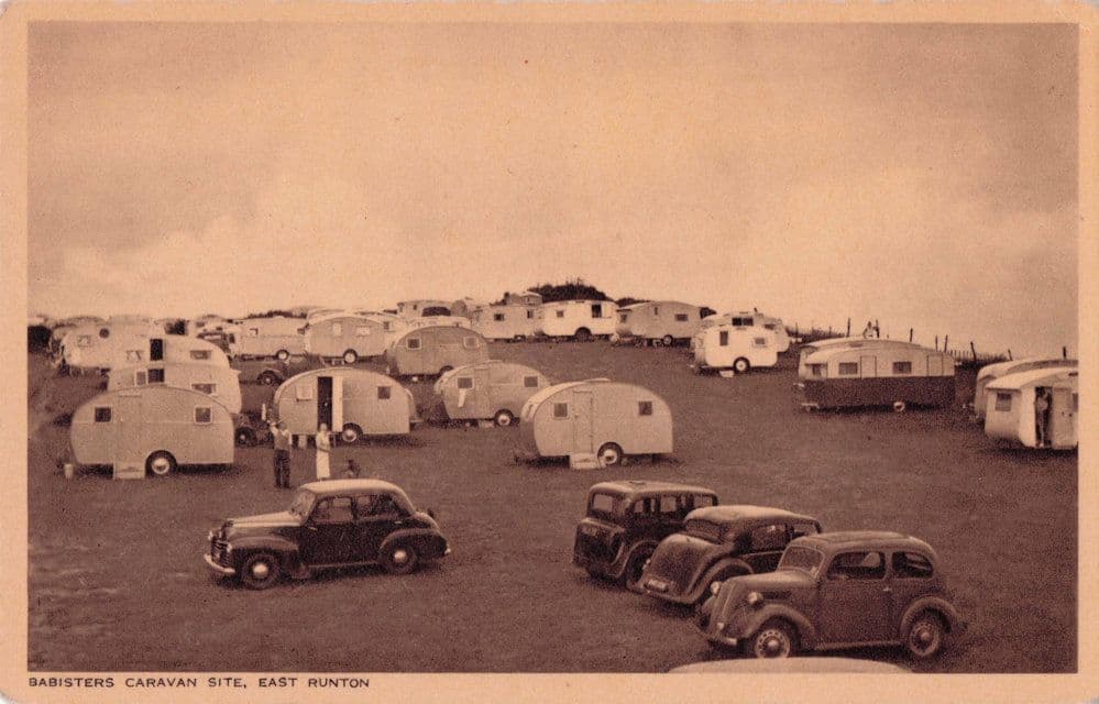 Babisters Caravan Camping Site East Runton Cromer Norfolk Old Postcard