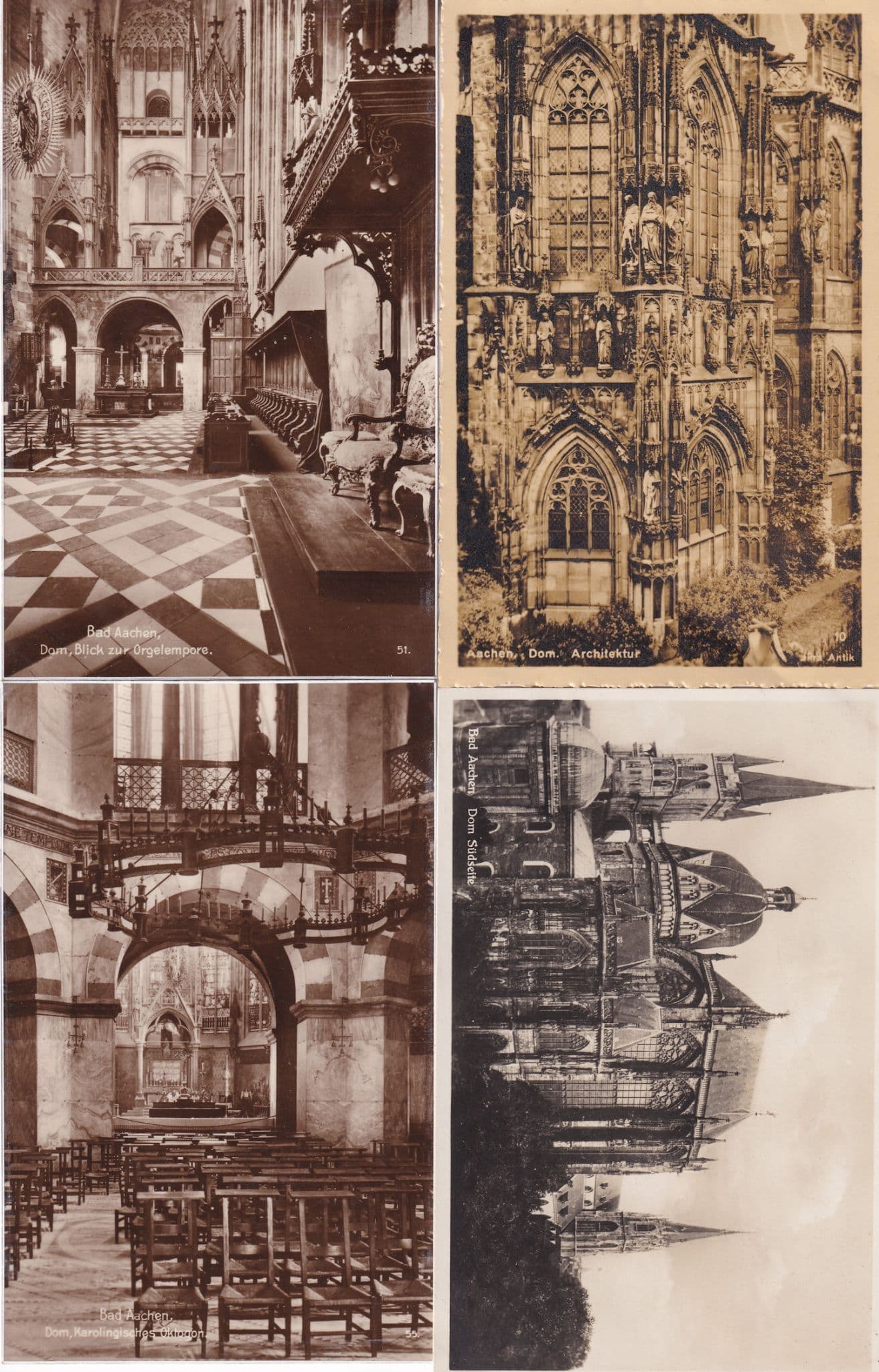 Bad Aachen Dom Kaiser 8x Religious German Old Postcard Bundle