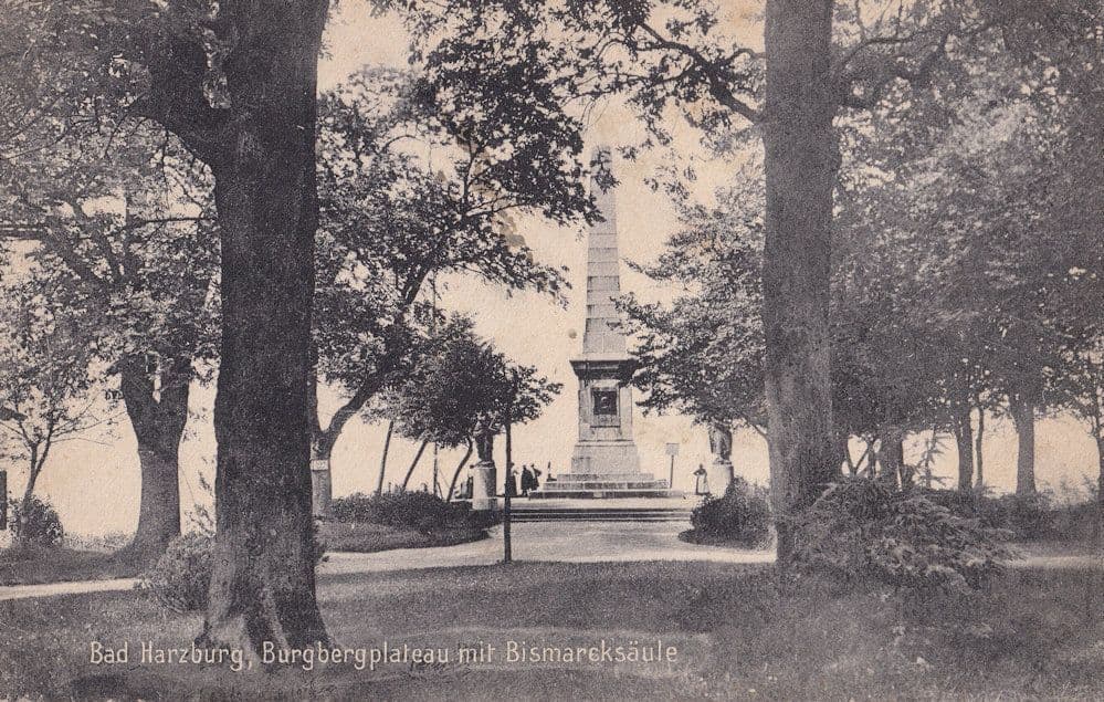 Bad Harzburg Bismarcksaule Burgbirgplateau Antique German Postcard