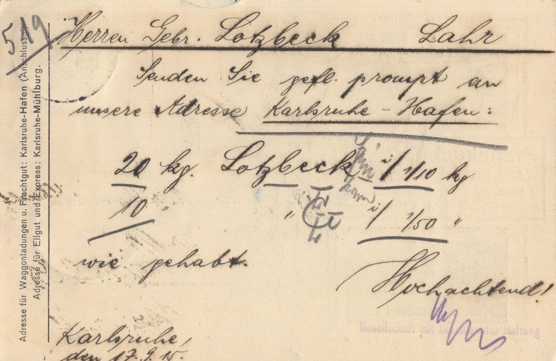 Baden German Antique Pfannkuch & Co WW1 Pancake Factory Postcard