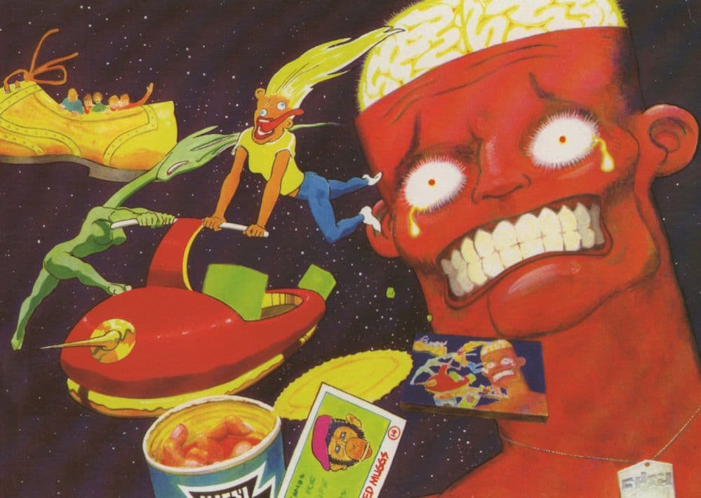 Baked Beans Attack Of The Titans Unique Comic Advertising Postcard