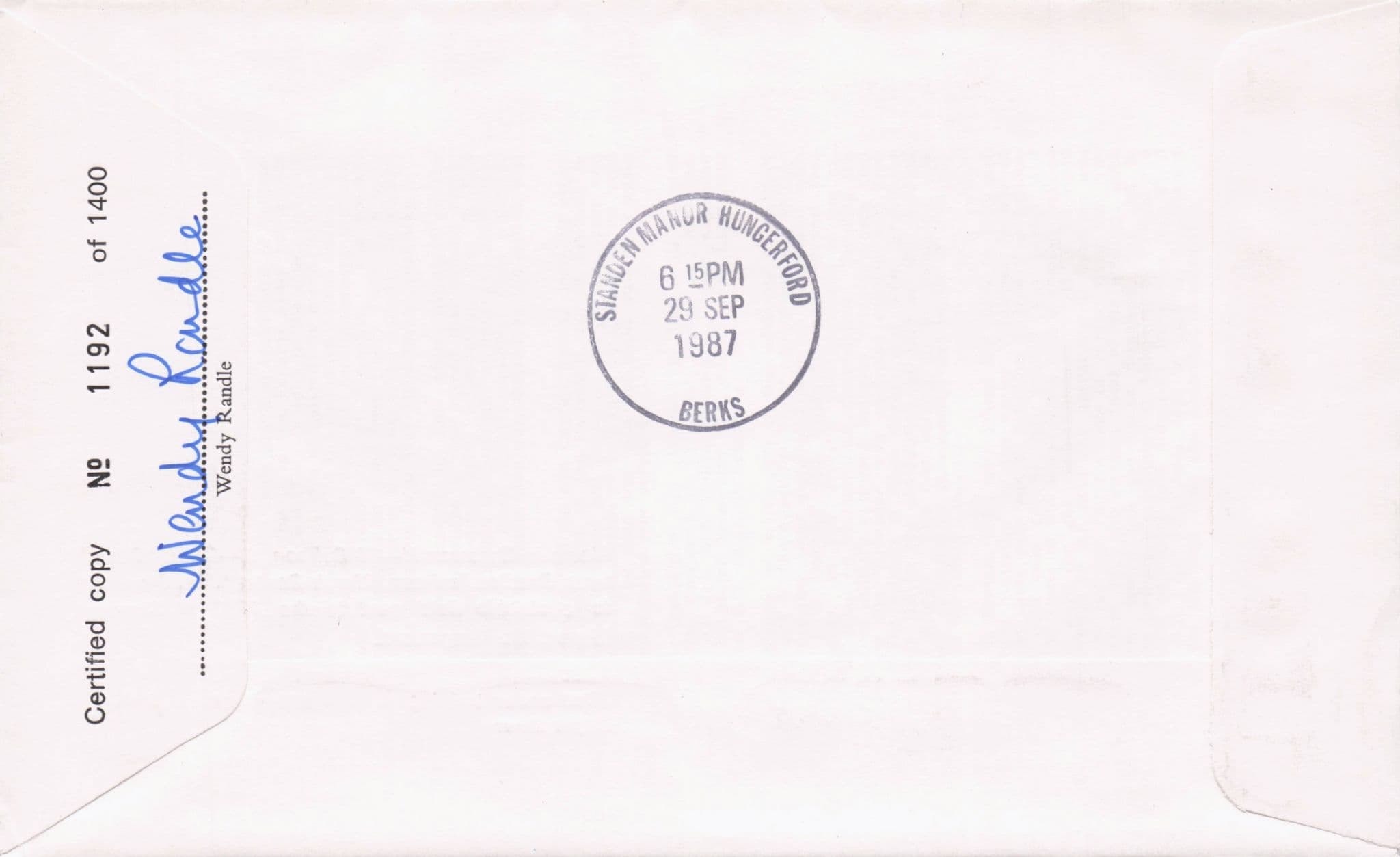 Ballooning In The British Army Peter Bush Military Hand Signed FDC