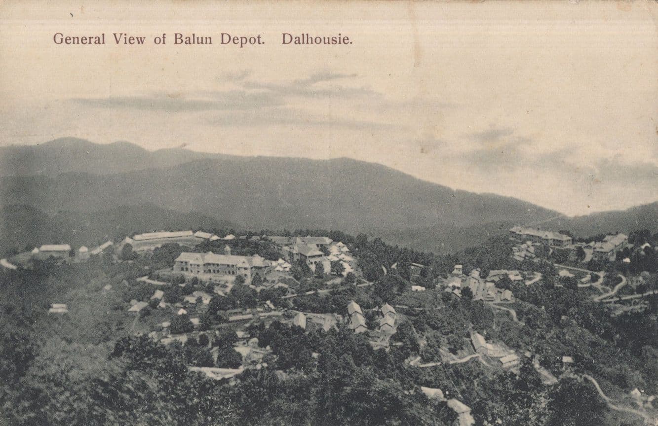 Balun Depot Dalhousie Indian Old Military Postcard