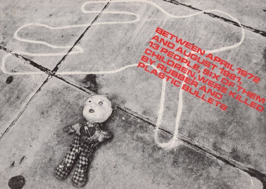 Ban Plastic Gun Bullets Police Violence 1980s Protest Politics Postcard