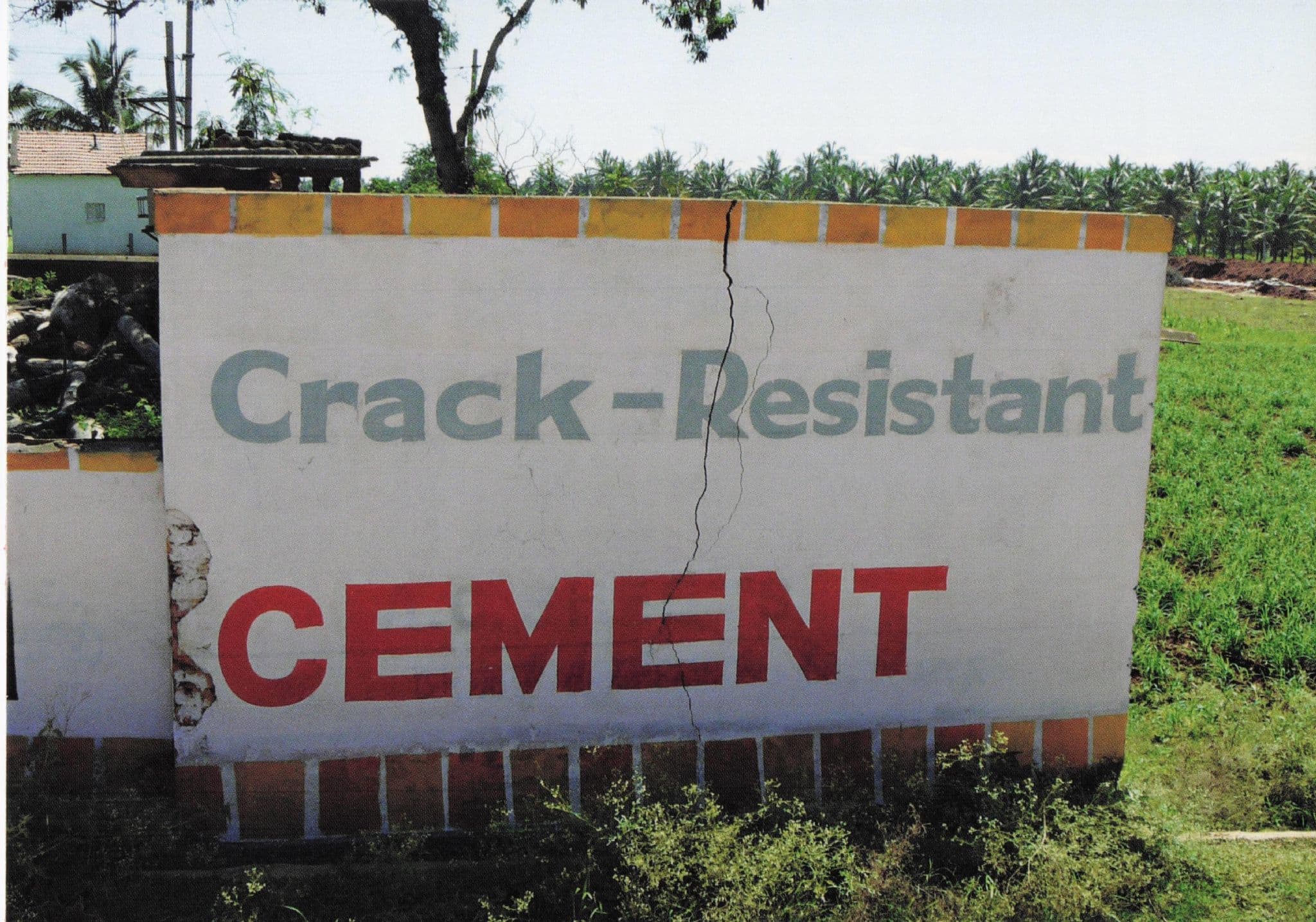 Bangalore Crack Resistant Builders Cement Indian Comic Advertising Sign Postcard