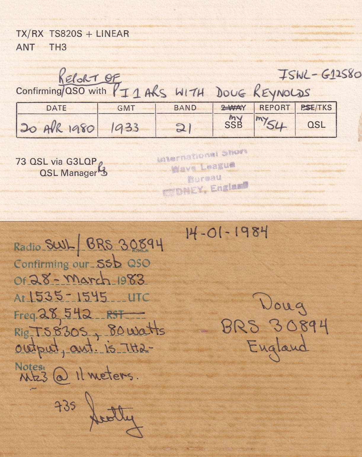 Banjul Gambia 4x Vintage Amateur Radio African QSL Card s