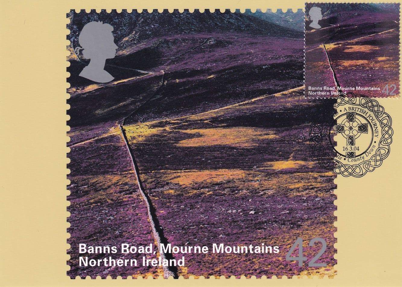 Banns Road Mourne Mountains County Down Irish Limited Postmark Frank Postcard