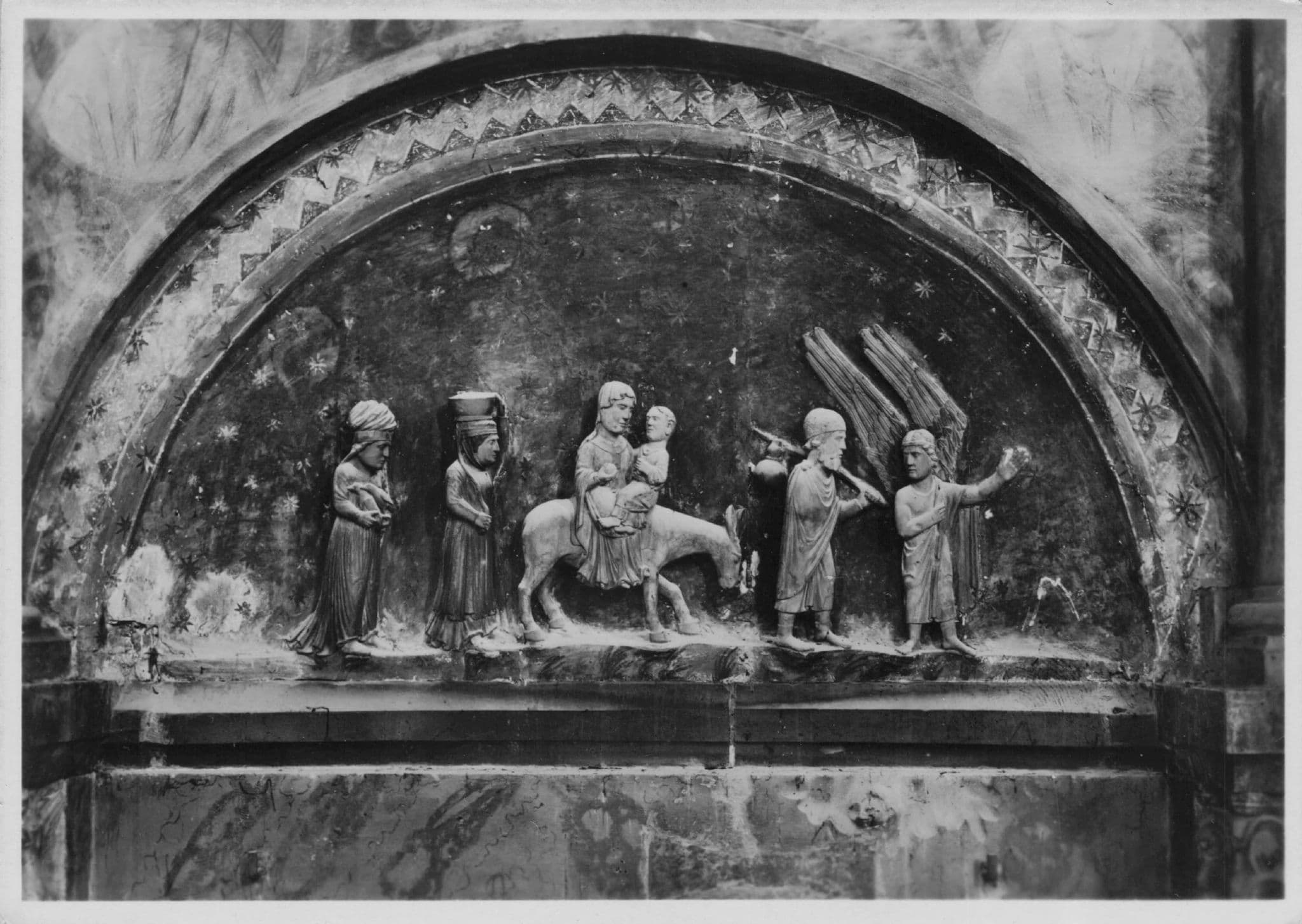 Baptistery Of Parma Flight To Egypt Italy Statue RPC Postcard