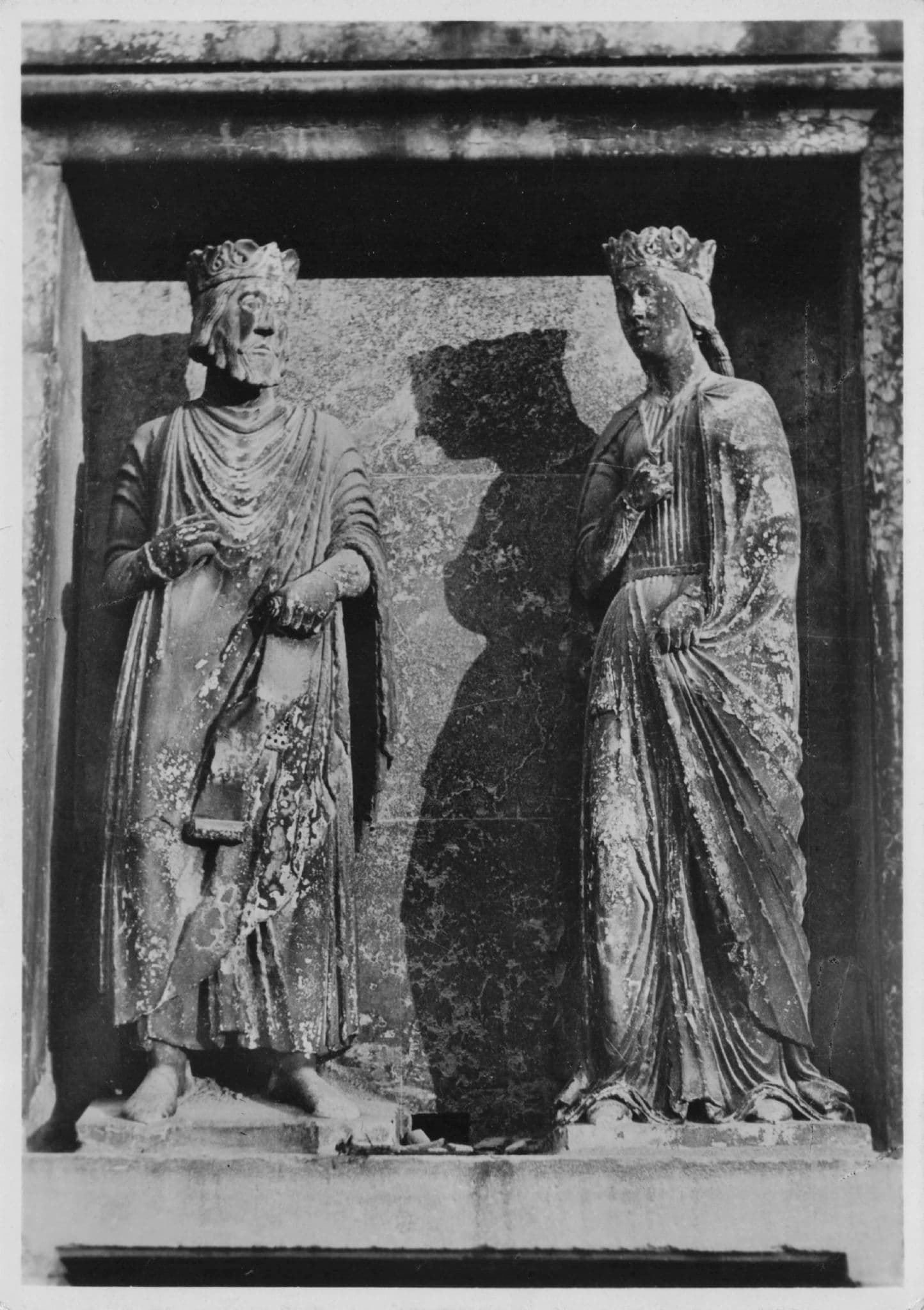 Baptistery Of Parma Queen of Sheba & Solomon Statue Old Sculpture RPC Postcard