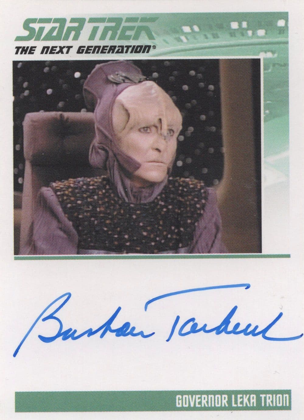 Barbara Tarbuck Star Trek Hand Signed Rare Autograph Card Photo