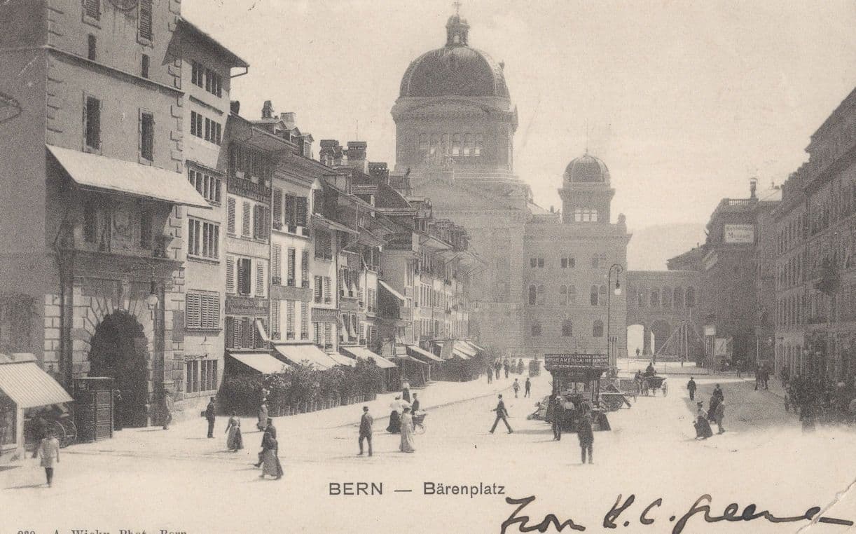 Barenplatz Bern Switzerland Old Postcard