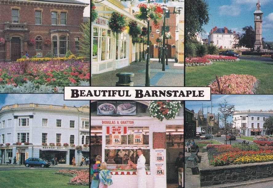 Barnstaple Butchers Devon Postcard