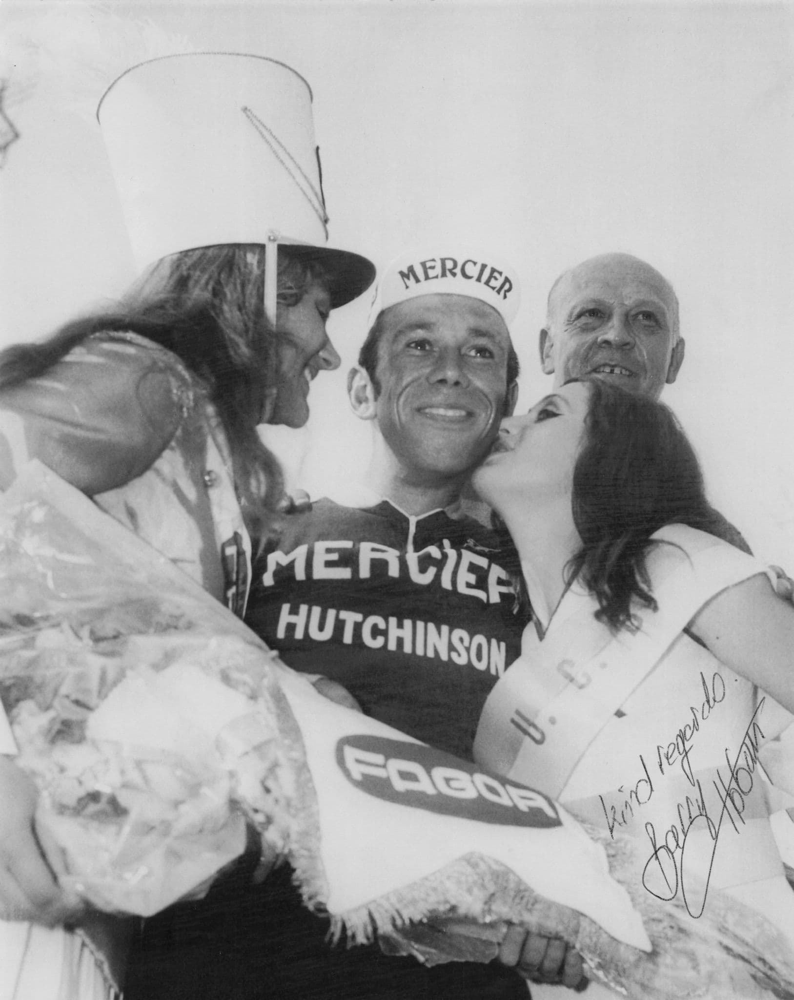 Barry Hoban GB Cyclist 1969 Tour De France Hand Signed 10x8 Photoins 1