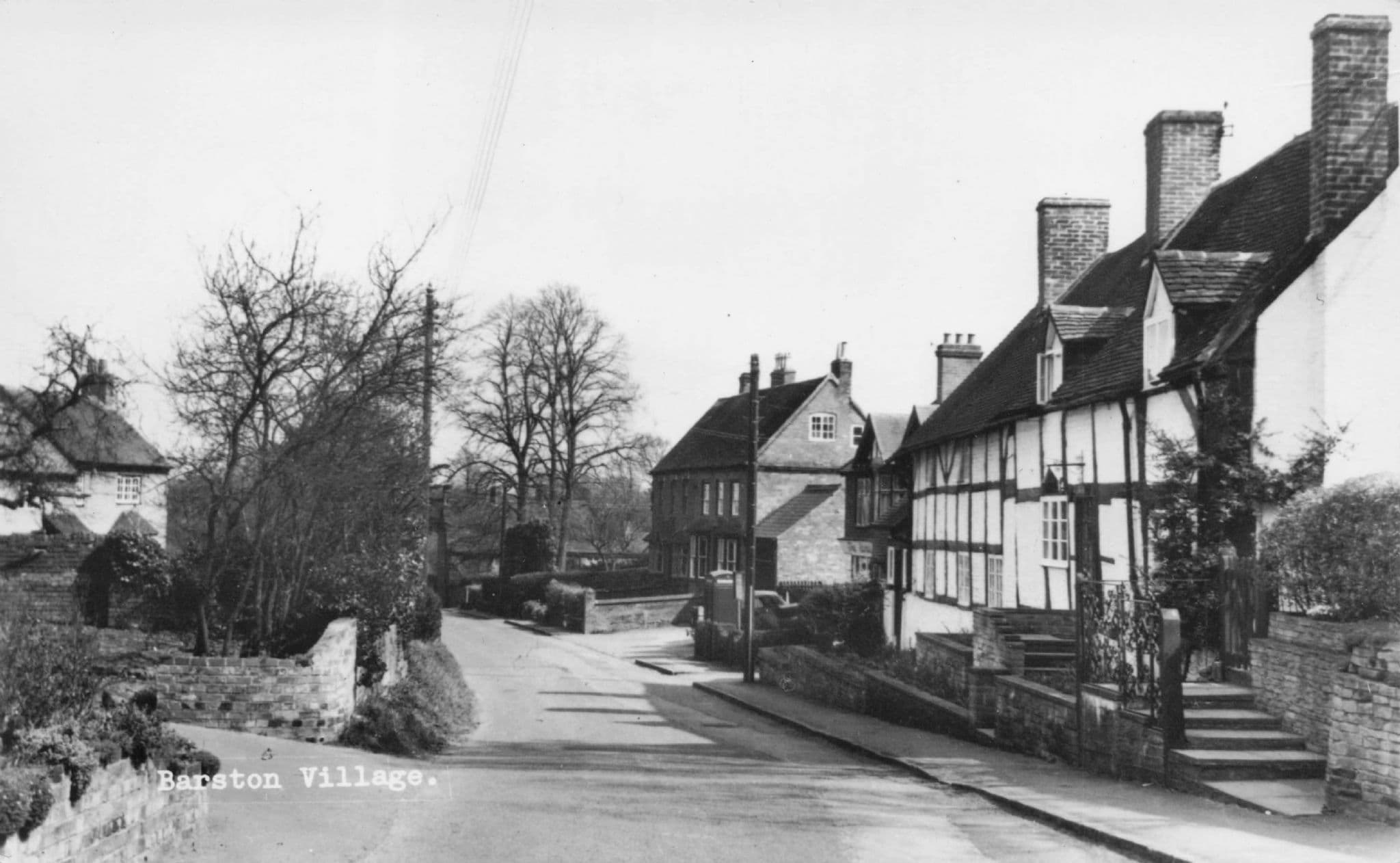Barston Village West Midlands Real Photo Vintage Rare Postcard