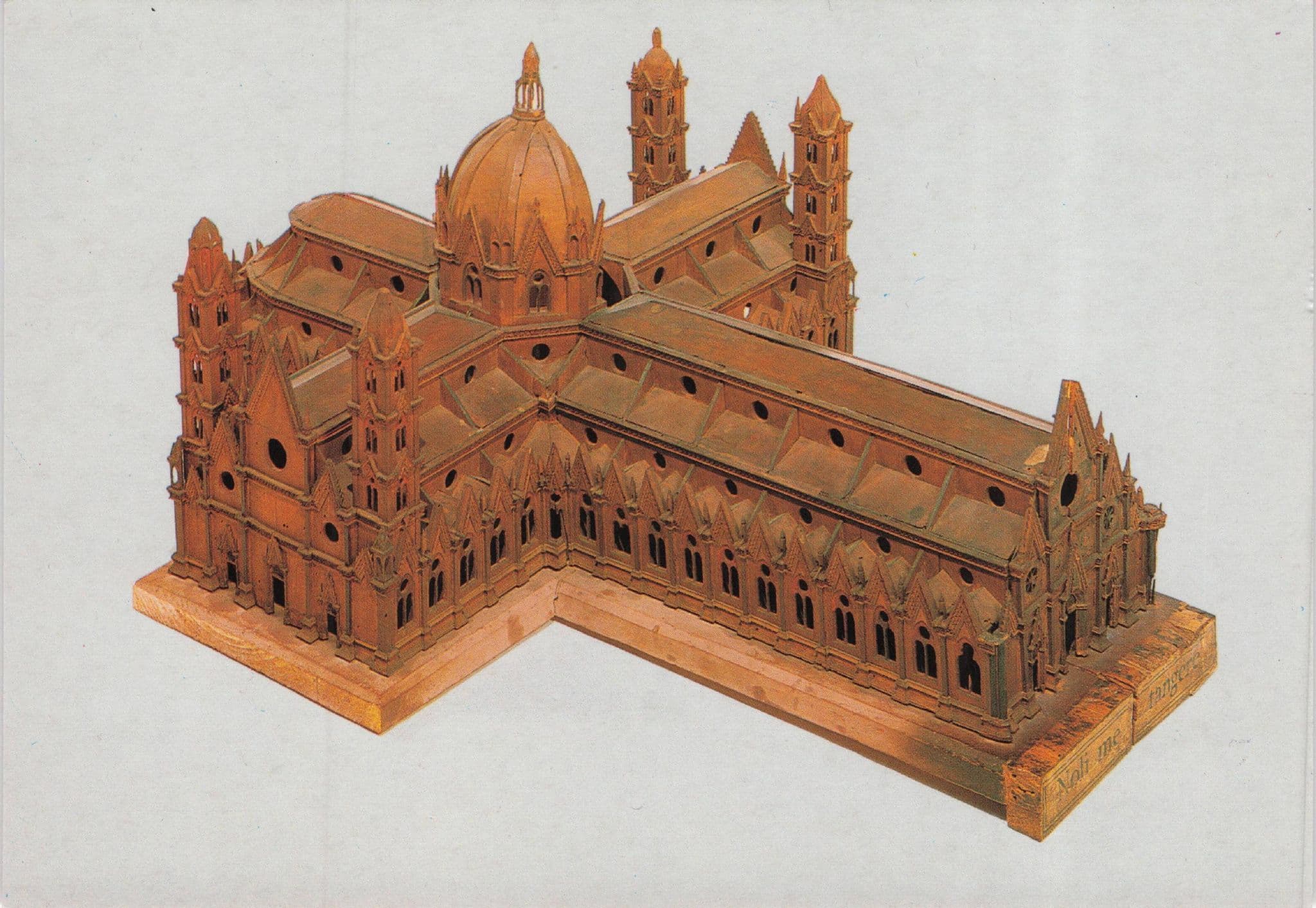 Basilica De Saint Petrone Wooden Model Bologne Italy Architecture Postcard