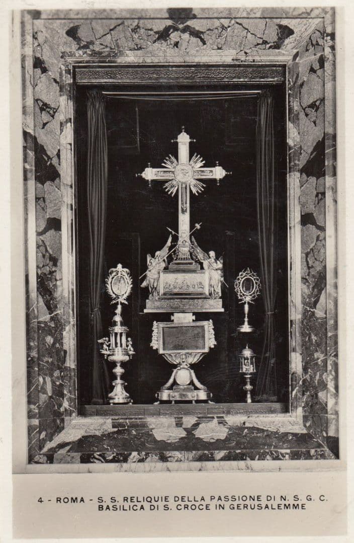 Basilica De Santa Croce In Gerusalemme Jerusalem Real Photo Rome Old Postcard