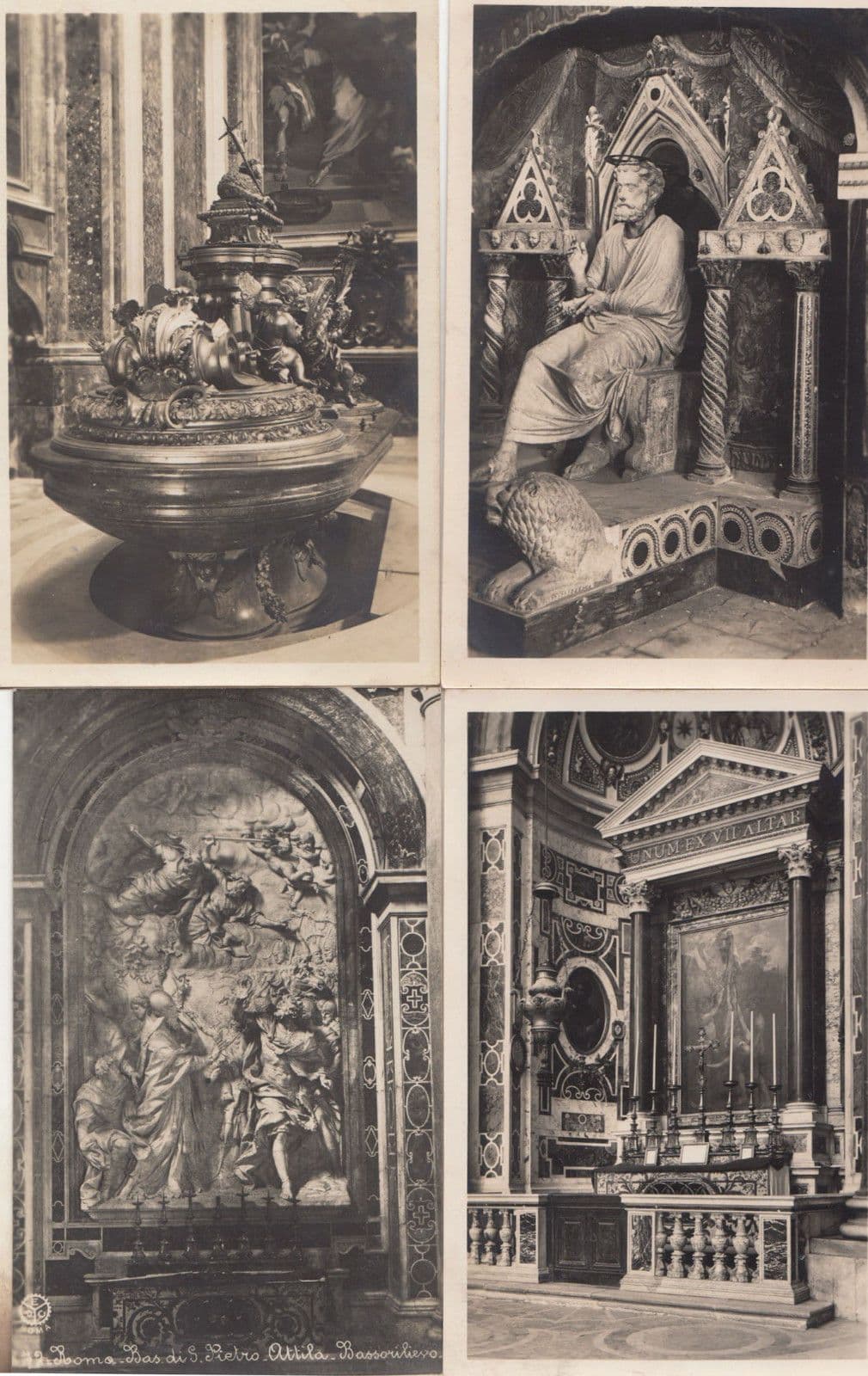 Basilica Rome Papale di San Giovanni in Laterano St John 4x Italian Postcard s