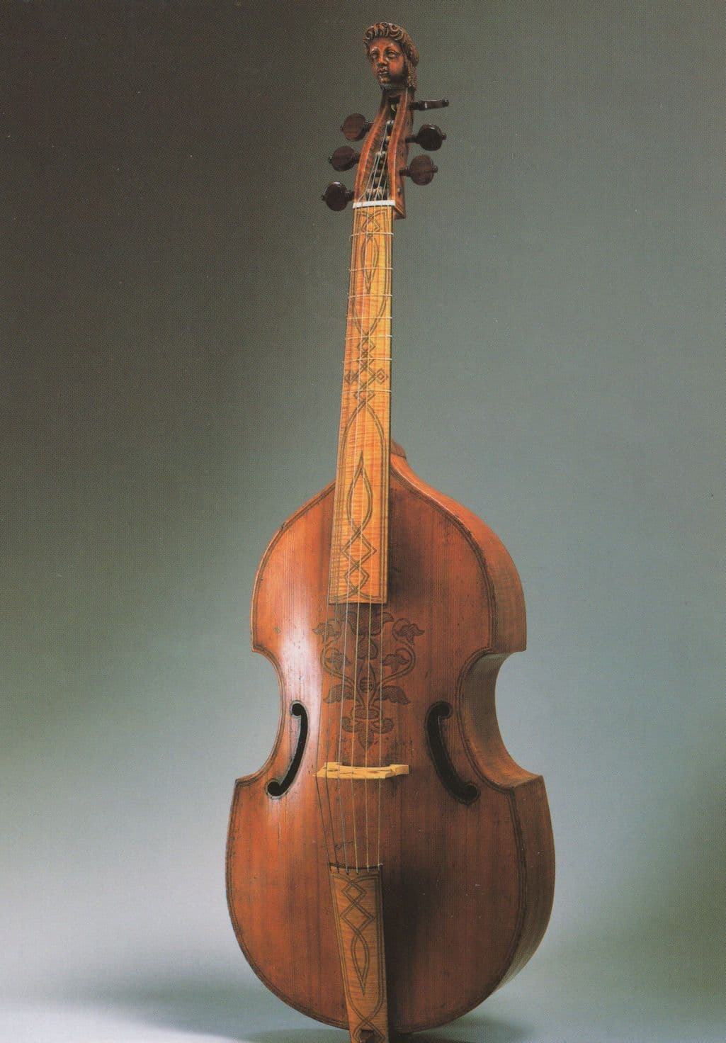 Bass Viola German Arnold Dolmetch 1713 Old Violin Postcard