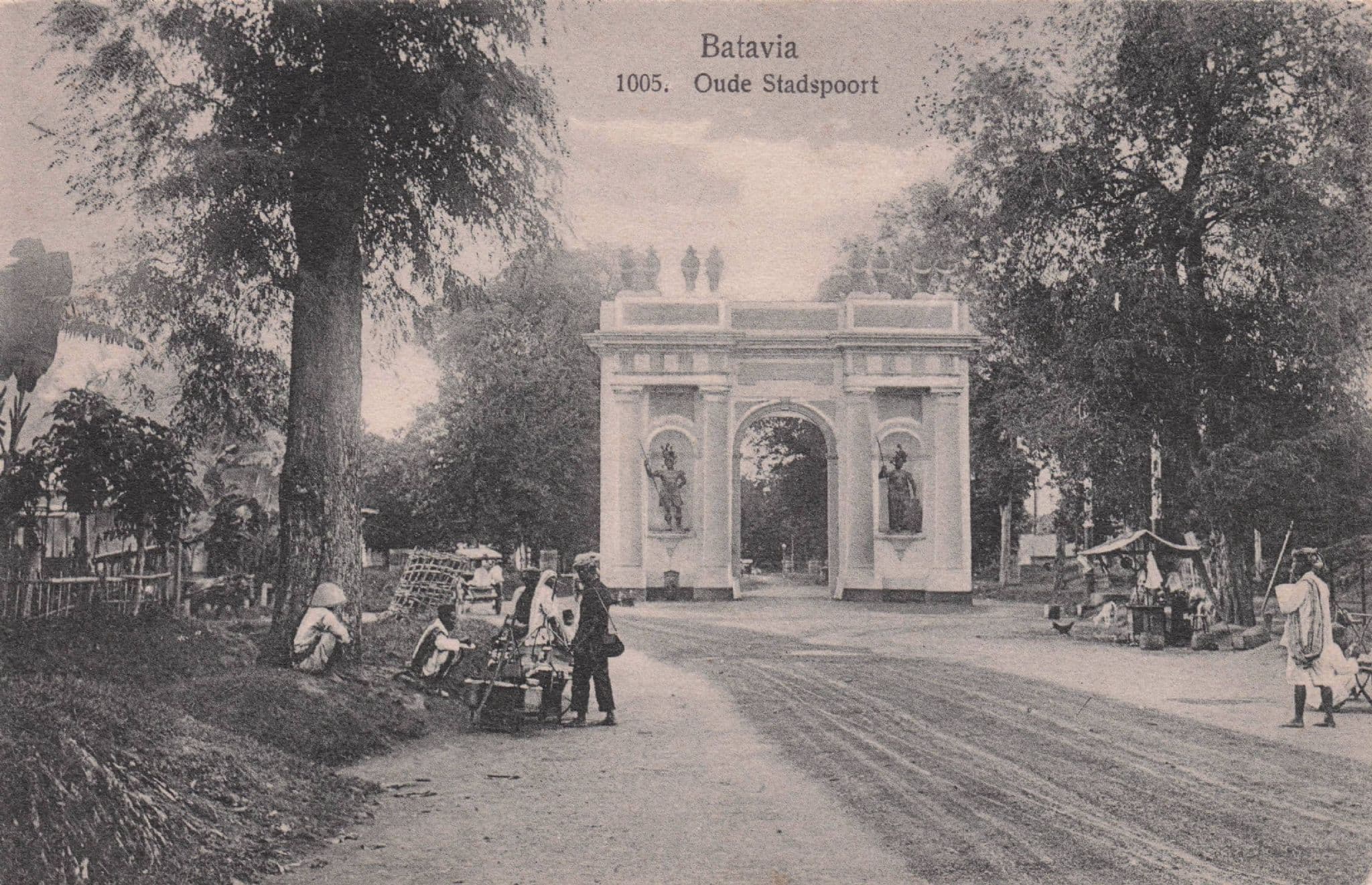 Batavia Oude Stadspoort Indonesia Antique Postcard