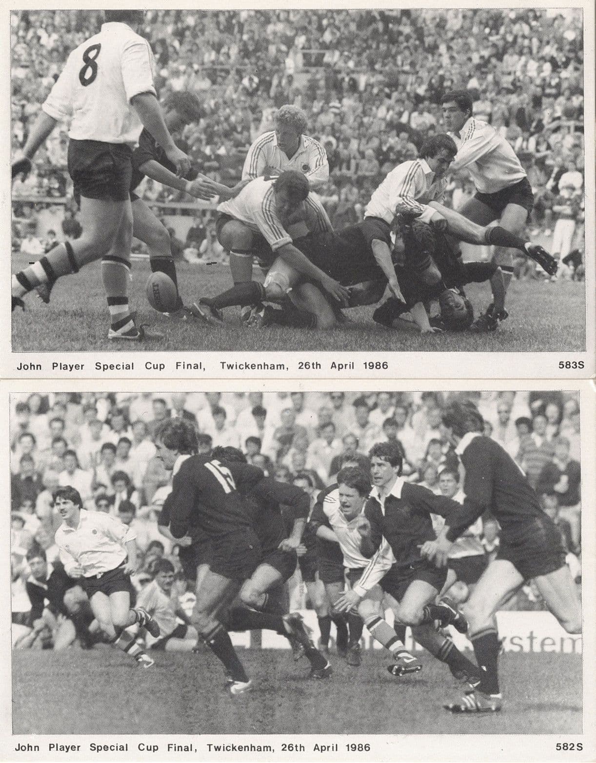 Bath Vs Wasps 1986 Rugby Union Cup Final 2x Real Photo Postcard s