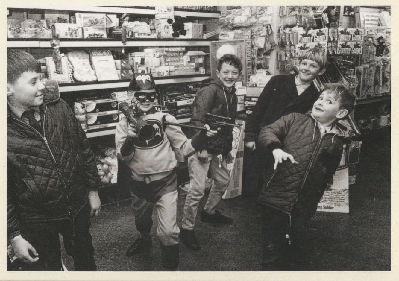 Batman Outfit At Kings Lynn Norfolk Toy Shop in 1960s Postcard