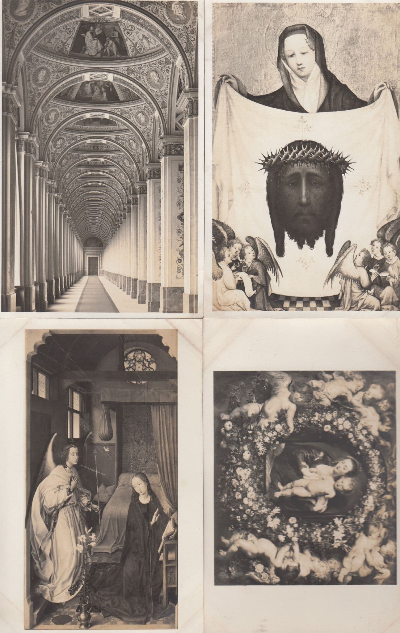 Bayer Staats Gemaide Sammiungen Loggia Rubens 4x German Religious Postcard s