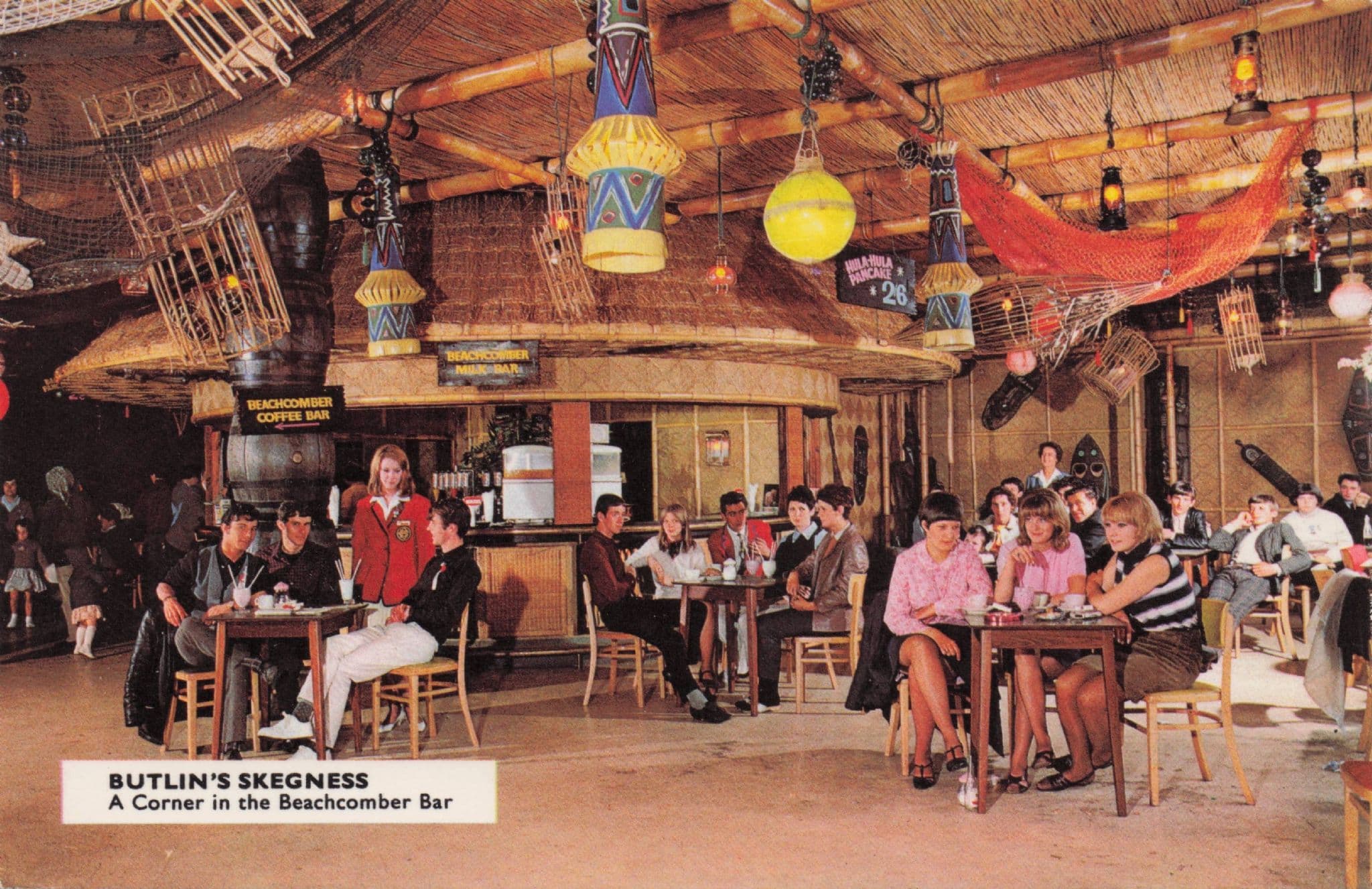 Beachcomber Bar Butlin's Holiday Camp Skegness Lincs 1960s Postcard