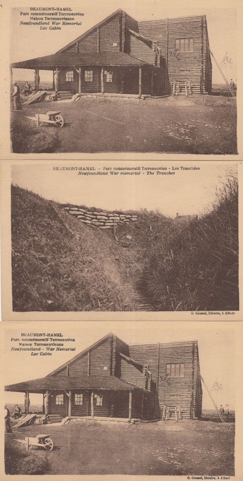 Beaumont Hamel French War Memorial 3x WW1 Postcard s