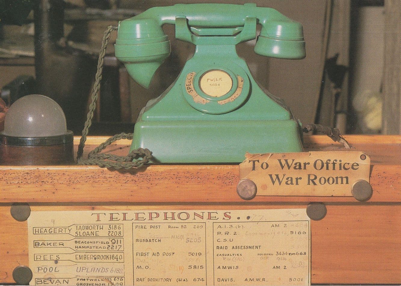 Beauty Chorus War Office Room Old First Aid Military Telephone Postcard