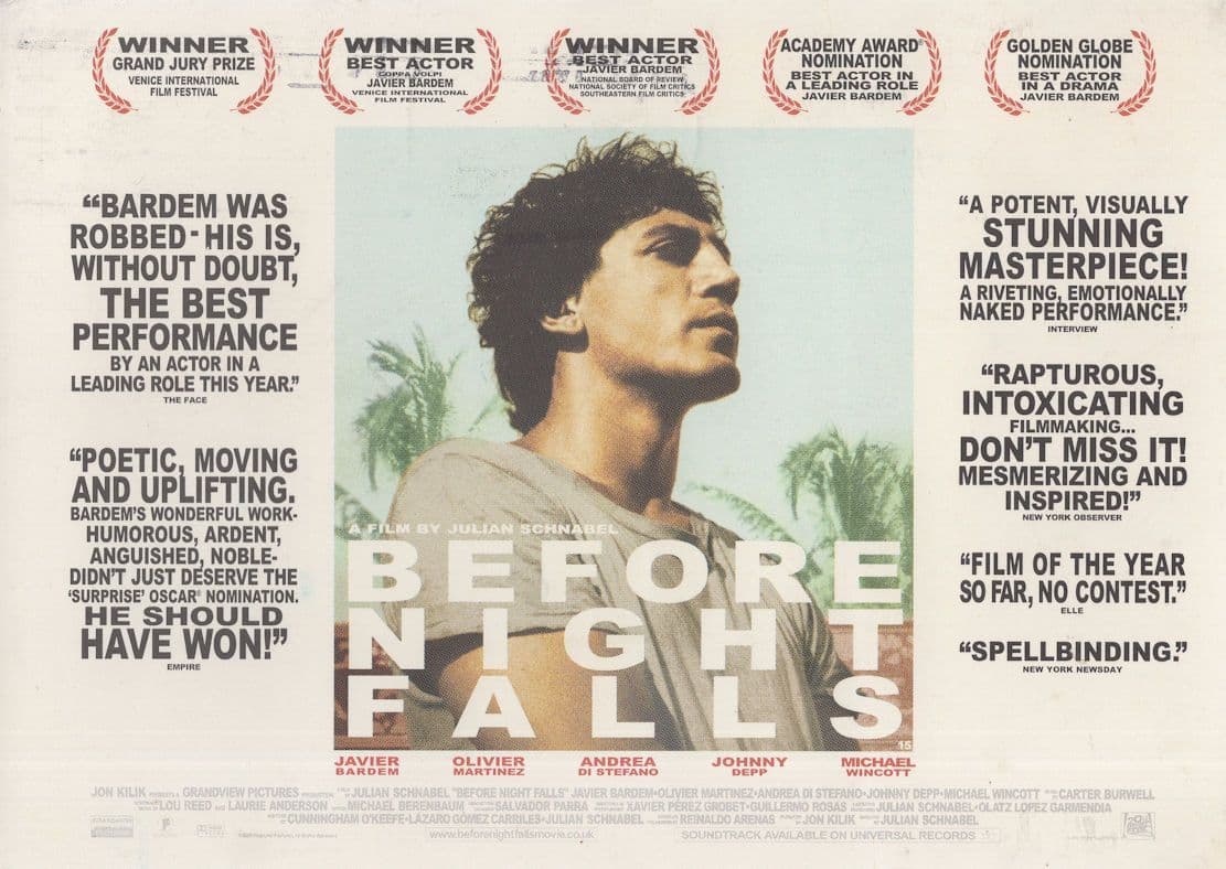 Before Night Falls Reinaldo Arenas Cuba Author Film Gala Postcard