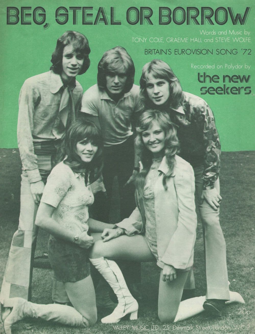 Beg Steal Or Borrow The New Seekers 2x Eurovision Song Contest Sheet Music