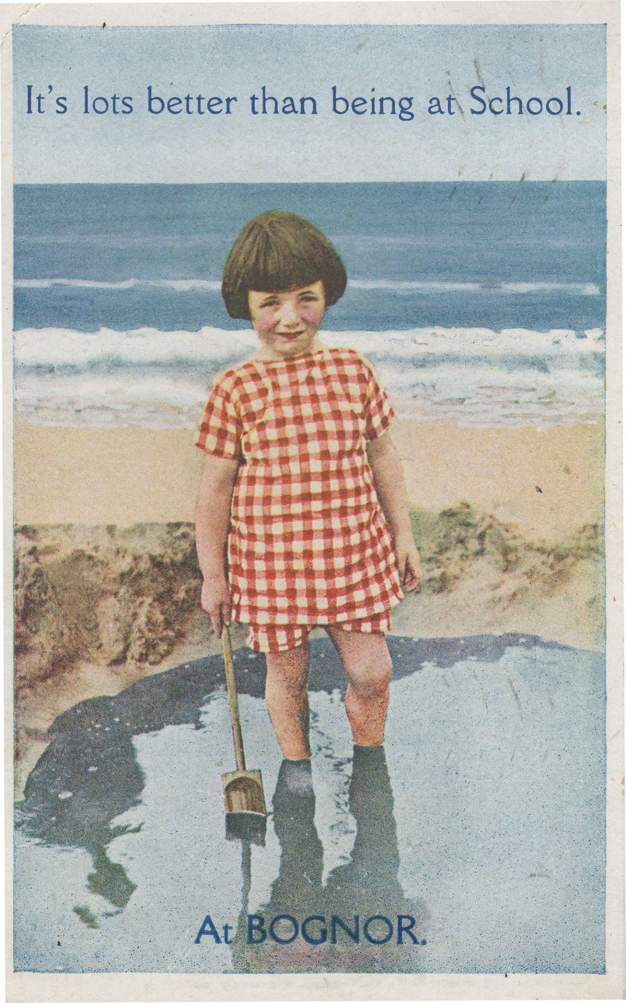 Being At Bognor Wales Is More Fun Than School Greetings Postcard