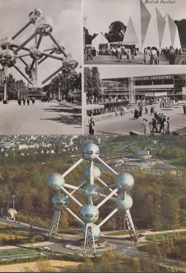 Belgium Atomium 2x Rare Postcard s